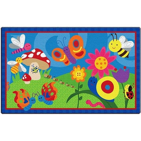 Flagship Carpets Flagship Carpets CE419-28W Rectangle Cutie Bugs; 5 ft. x 8 ft. CE419-28W